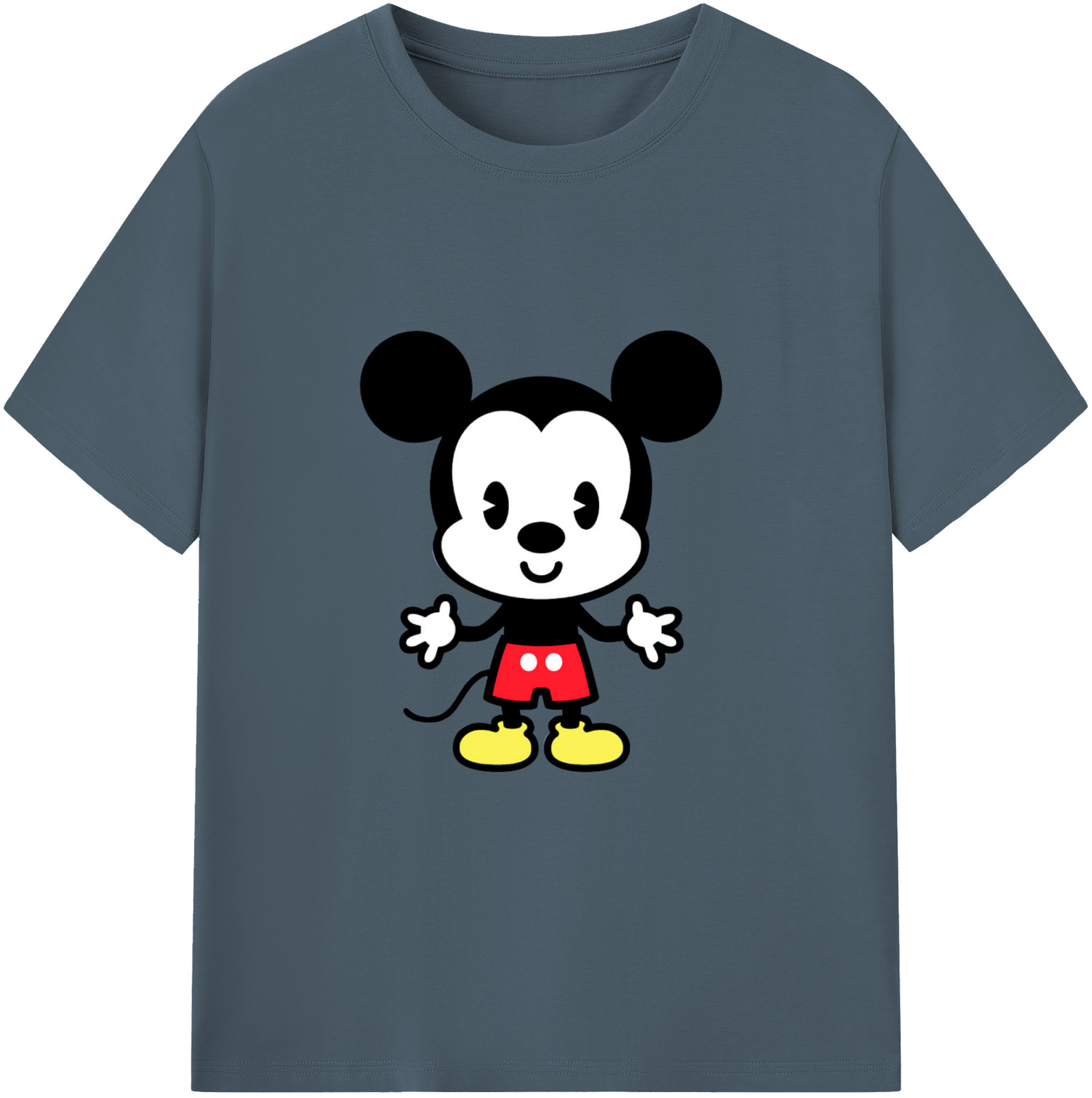 （画像用） ミッキーマウス Mickey Mouse 綿100％半袖Tシャツ（フロントプリント）